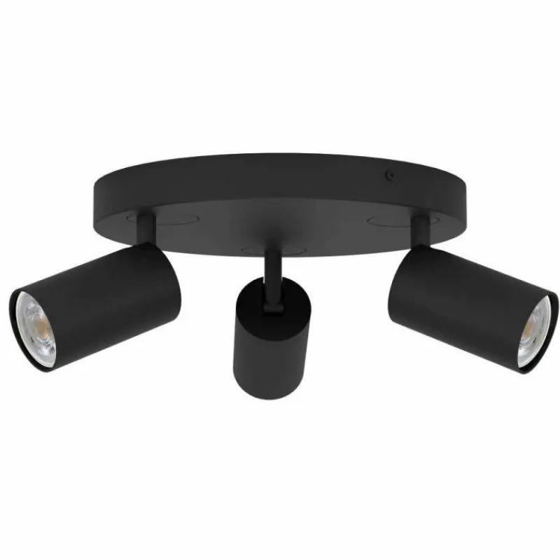 Luminaires Eglo Plafonnier Eglo TELIMBELA-Z LED Noir, 3 lumières, Changeur de couleurs