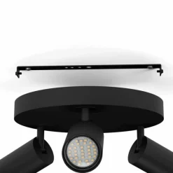 Luminaires Eglo Plafonnier Eglo TELIMBELA-Z LED Noir, 3 lumières, Changeur de couleurs