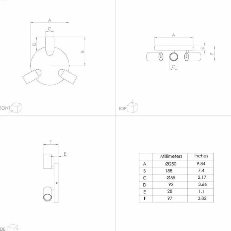 Luminaires Eglo Plafonnier Eglo TELIMBELA-Z LED Noir, 3 lumières, Changeur de couleurs