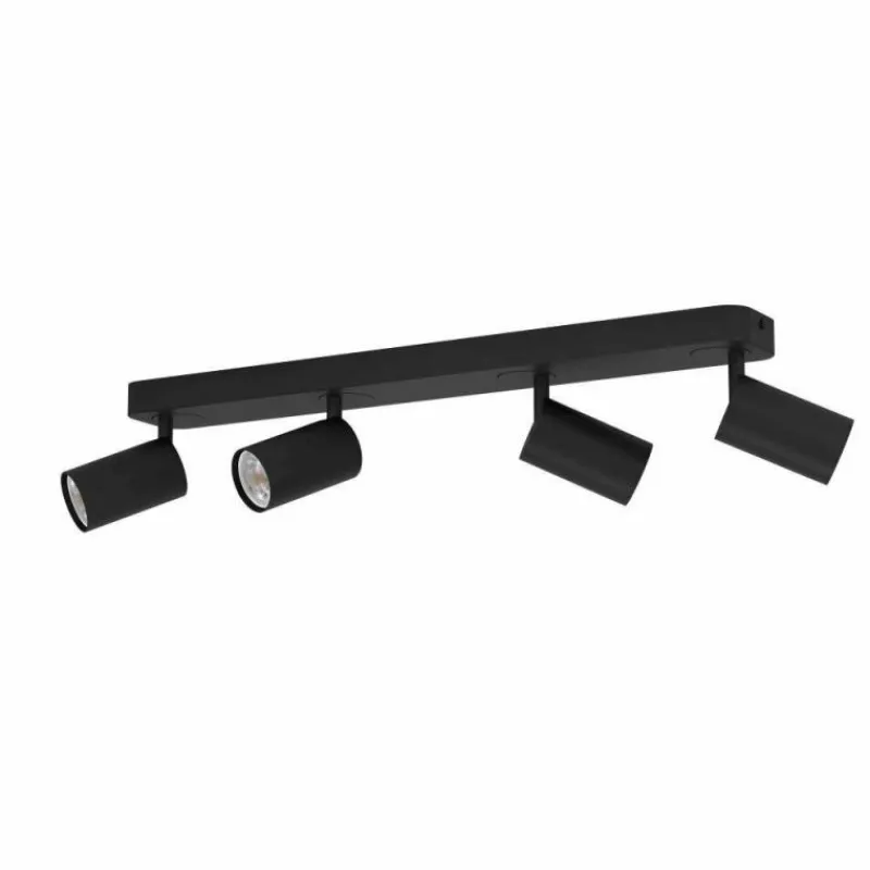 Luminaires Eglo Plafonnier Eglo TELIMBELA-Z LED Noir, 4 lumières, Changeur de couleurs