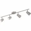 Luminaires Eglo Plafonnier Eglo TRAVALE LED Nickel mat, 4 lumières* Éclairage Led