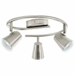 Luminaires Eglo Plafonnier Eglo TRAVALE LED Nickel mat, 3 lumières* Éclairage Led