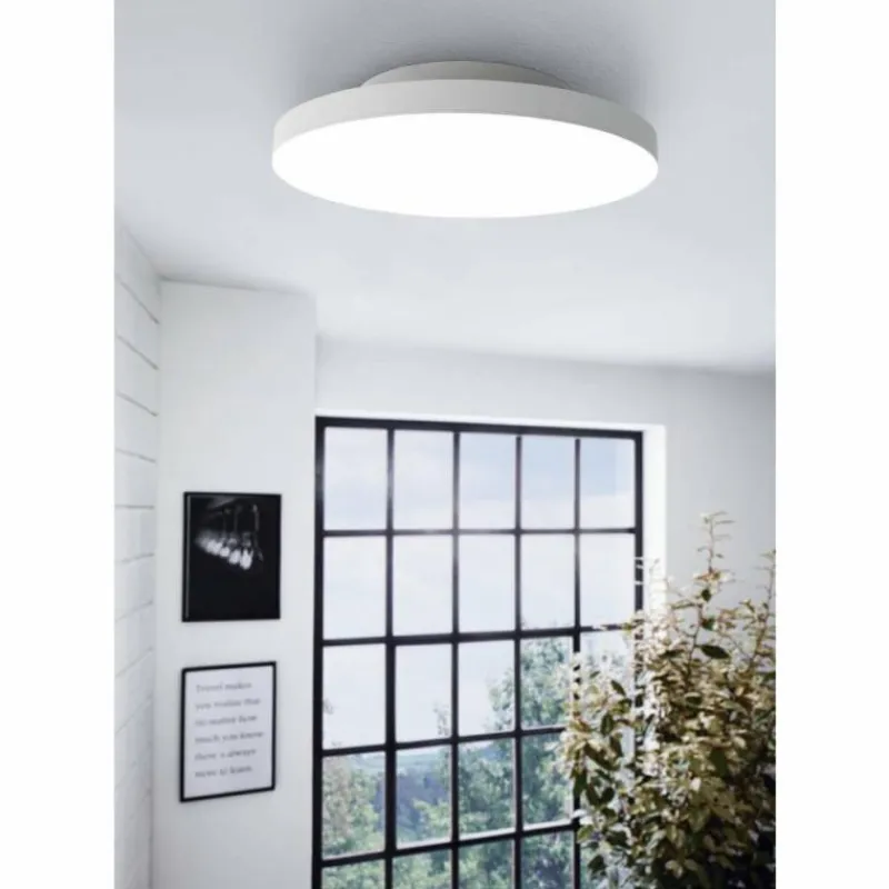 Luminaires Eglo Plafonnier Eglo TURCONA-Z LED Blanc, 1 lumière, Changeur de couleurs