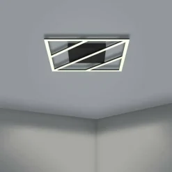 Luminaires Eglo Plafonnier Eglo ULISANO LED Noir, 1 lumière, Télécommandes* Éclairage Led