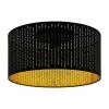 Lampes En Tissu-Luminaires Eglo Plafonnier EGLO VARILLAS Noir, 1 lumière