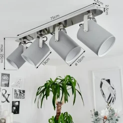 hofstein Plafonnier Eglo VILLABATE Noir, 4 lumières