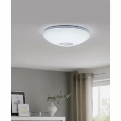 Luminaires Eglo Plafonnier Eglo VOLTAGO 2 LED Aspect cristal, Blanc, 1 lumière, Télécommandes* Éclairage Led