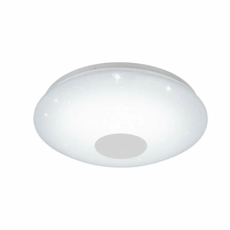 Luminaires Eglo Plafonnier Eglo VOLTAGO 2 LED Aspect cristal, Blanc, 1 lumière, Télécommandes* Éclairage Led