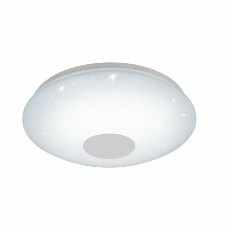 Luminaires Eglo Plafonnier Eglo VOLTAGO-C LED Aspect cristal, Blanc, 1 lumière, Changeur de couleurs
