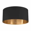 Lampes En Tissu-Luminaires Eglo Plafonnier Eglo ZARAGOZA Noir, 1 lumière
