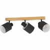 Lampes En Tissu-Luminaires Eglo Plafonnier Eglo-Leuchten BATALLAS Brun, Noir, 3 lumières