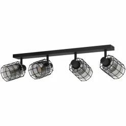 Luminaires Eglo Plafonnier Eglo-Leuchten CONSACA Noir, 4 lumières