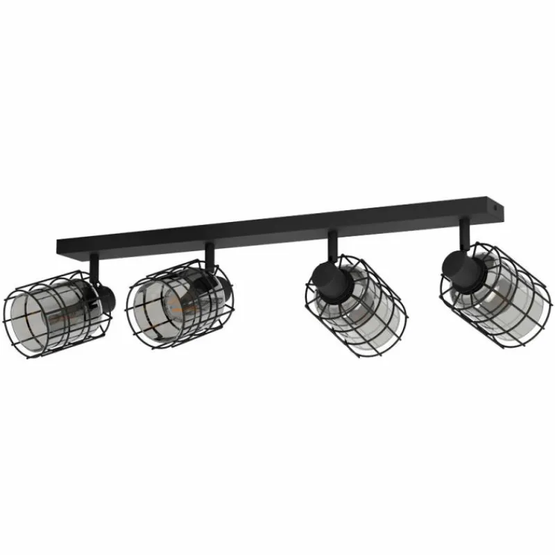 Luminaires Eglo Plafonnier Eglo-Leuchten CONSACA Noir, 4 lumières