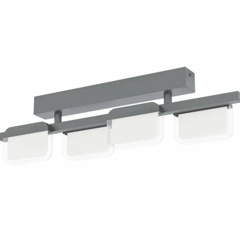 Luminaires Eglo Plafonnier Eglo-Leuchten ERVIDEL LED Noir, 4 lumières* Éclairage Led