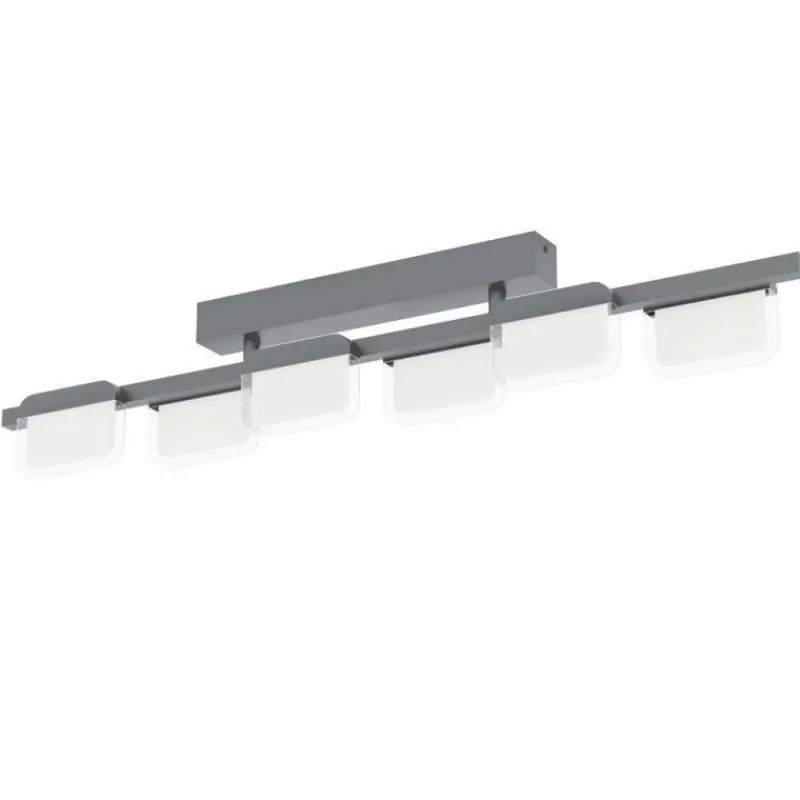 Luminaires Eglo Plafonnier Eglo-Leuchten ERVIDEL LED Noir, 6 lumières* Éclairage Led