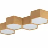 Lampes En Bois-Luminaires Eglo Plafonnier Eglo-Leuchten MIRLAS Brun, 4 lumières