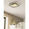 Lampes En Bois-Luminaires Eglo Plafonnier Eglo-Leuchten MARINELLO LED Brun, Noir, 3 lumières, Télécommandes
