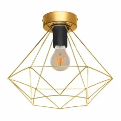 Lampes Vintages & Rétros-Luminaires Eglo Plafonnier Eglo-Leuchten TARBES Laiton, 1 lumière