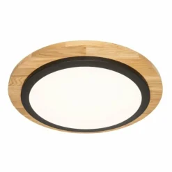 Lampes En Bois-Luminaires Elobra Plafonnier Elobra Argentina LED Écru, Noir, 1 lumière