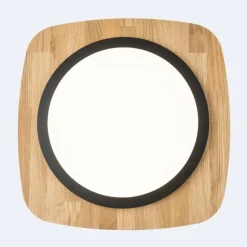 Lampes En Bois-Luminaires Elobra Plafonnier Elobra Argentina LED Écru, Noir, 1 lumière