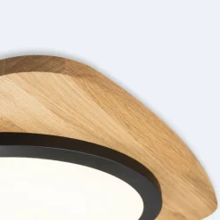 Lampes En Bois-Luminaires Elobra Plafonnier Elobra Argentina LED Écru, Noir, 1 lumière