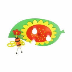 Lampes En Bois-Luminaires Elobra Plafonnier Elobra BLATT HUMMEL Multicolore, 4 lumières