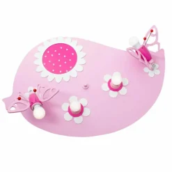 Lampes En Bois-Luminaires Elobra Plafonnier Elobra FALTER Rose, 4 lumières