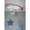 Lampes En Bois-Luminaires Elobra Plafonnier Elobra LUFTSCHIFF Bleu, Rouge, 4 lumières