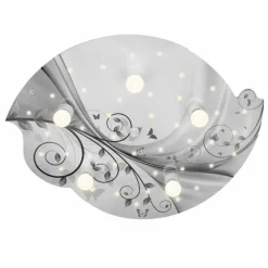 Lampes En Bois-Luminaires Elobra Plafonnier Elobra SARAH PHANTASIE Argenté, 5 lumières