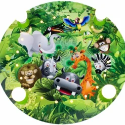 Lampes En Bois-Luminaires Elobra Plafonnier Elobra WILDNIS Vert, 4 lumières