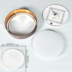 Lampes En Tissu-hofstein Plafonnier Elsa LED Blanc, 1 lumière