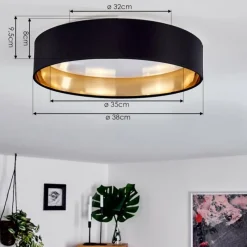 Lampes En Tissu-hofstein Plafonnier Elsa LED Blanc, 1 lumière
