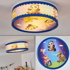 hofstein Plafonnier Erie Bleu, Multicolore, 2 lumières