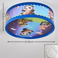 hofstein Plafonnier Erie Bleu, Multicolore, 2 lumières