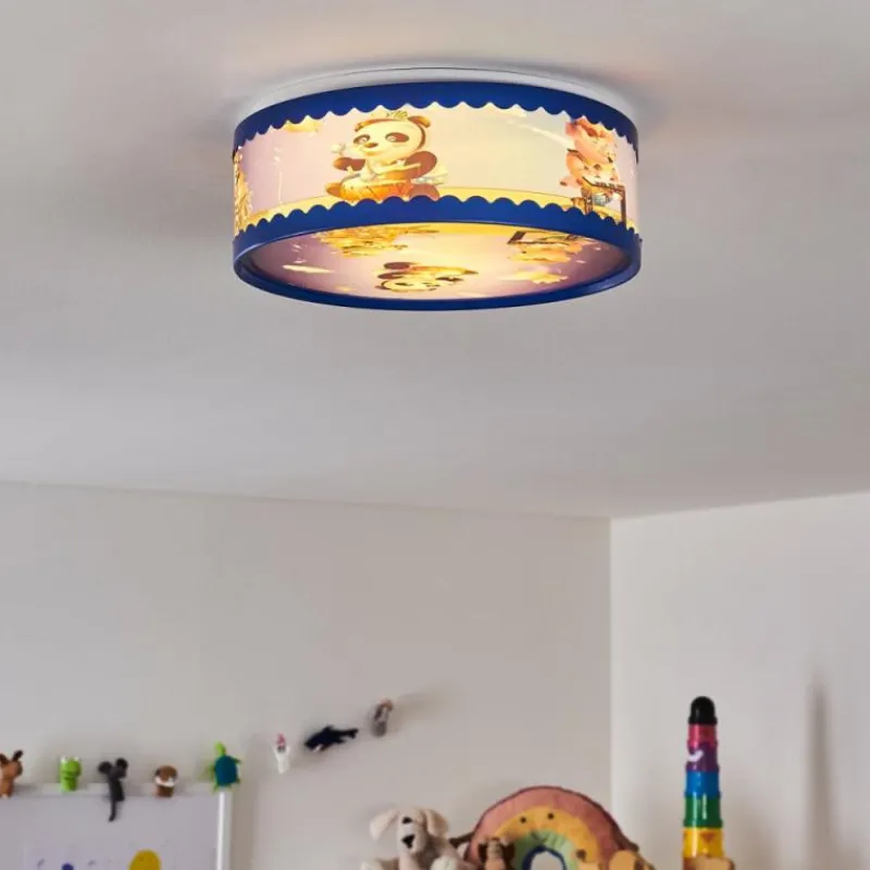 hofstein Plafonnier Erie Bleu, Multicolore, 2 lumières