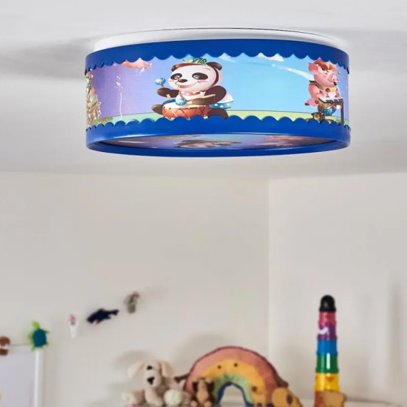 hofstein Plafonnier Erie Bleu, Multicolore, 2 lumières