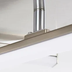 hofstein Plafonnier Eriz LED Nickel mat, 4 lumières, Télécommandes, Changeur de couleurs