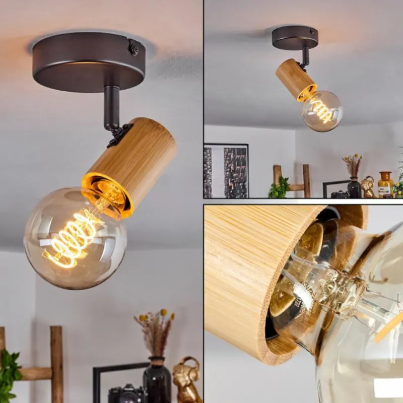 Luminaires Scandinaves-hofstein Plafonnier Erlach Écru, Noir, 1 lumière