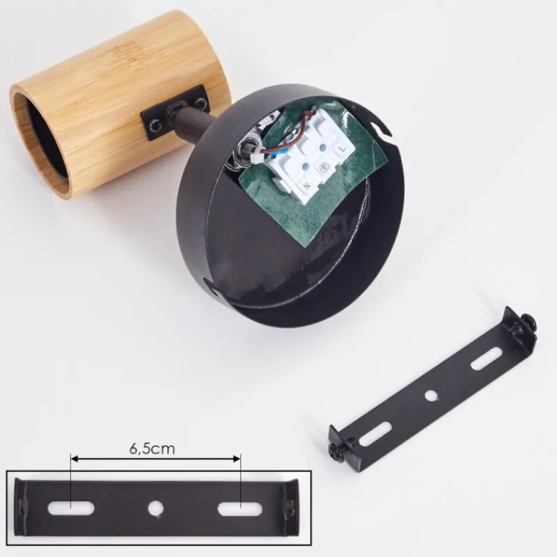 Luminaires Scandinaves-hofstein Plafonnier Erlach Écru, Noir, 1 lumière