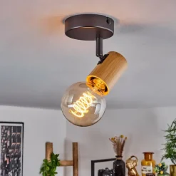 Luminaires Scandinaves-hofstein Plafonnier Erlach Écru, Noir, 1 lumière