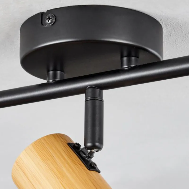 Luminaires Scandinaves-hofstein Plafonnier Erlach Écru, Noir, 3 lumières