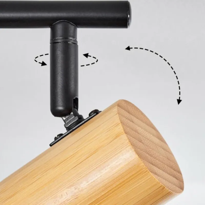 Luminaires Scandinaves-hofstein Plafonnier Erlach Écru, Noir, 3 lumières