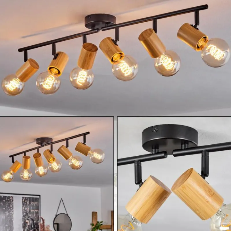 Luminaires Scandinaves-hofstein Plafonnier Erlach Écru, Noir, 1 lumière