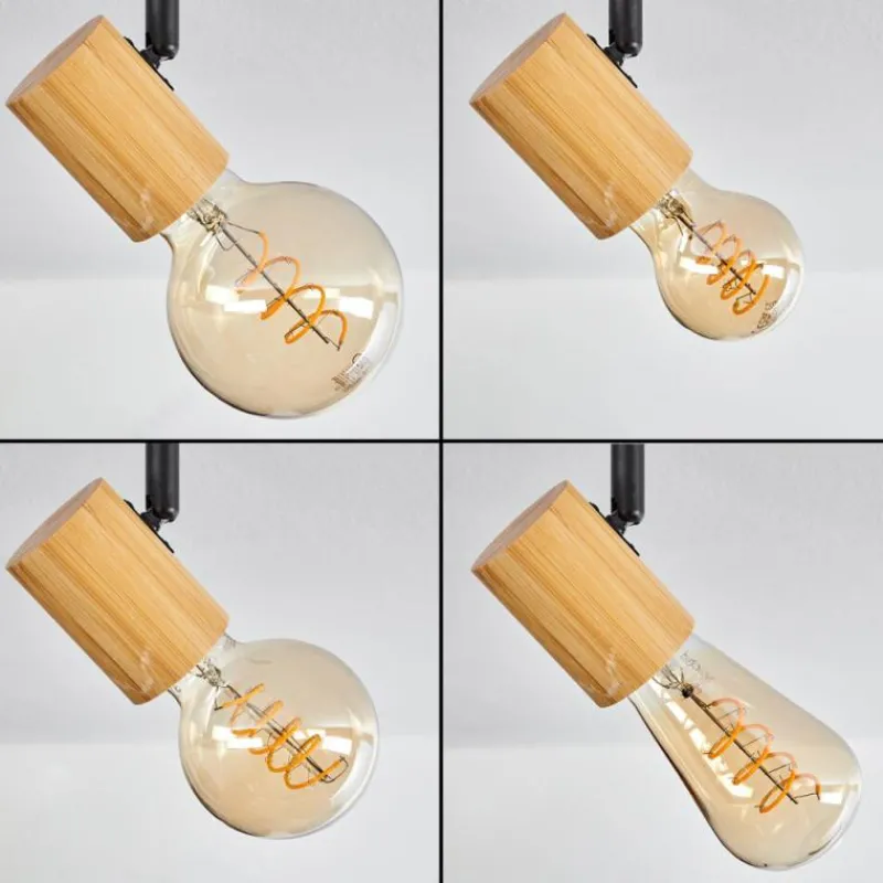 Luminaires Scandinaves-hofstein Plafonnier Erlach Écru, Noir, 1 lumière