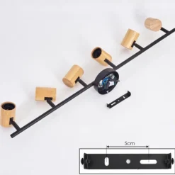 Luminaires Scandinaves-hofstein Plafonnier Erlach Écru, Noir, 1 lumière