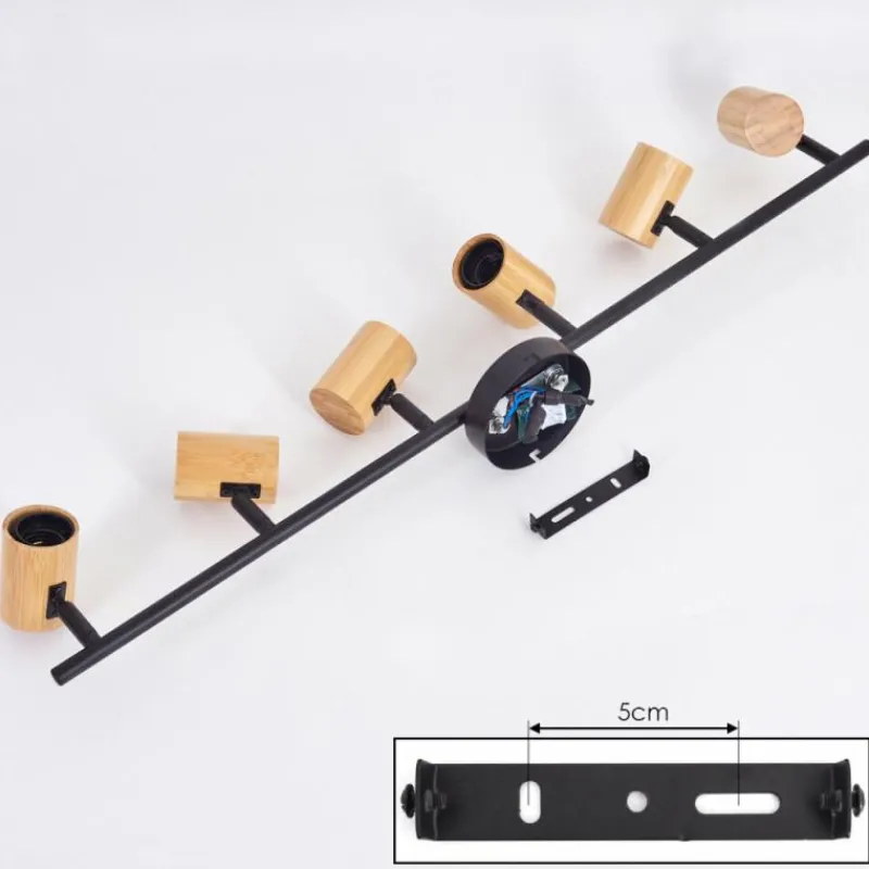 Luminaires Scandinaves-hofstein Plafonnier Erlach Écru, Noir, 1 lumière