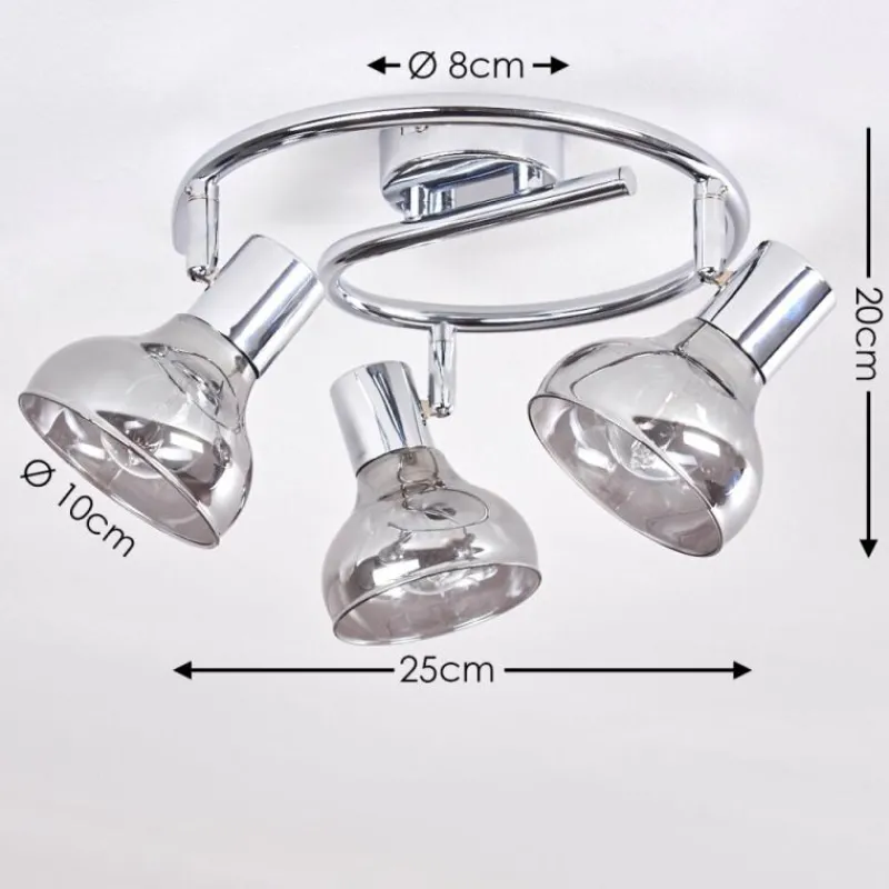 hofstein Plafonnier Esberg Chrome, 3 lumières