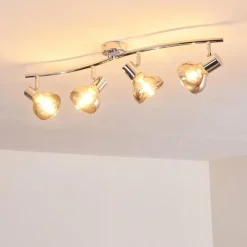 Suspension Verre Fumé-hofstein Plafonnier Esberg Chrome, 4 lumières