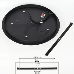 hofstein Plafonnier Esbjerg Noir, 6 lumières