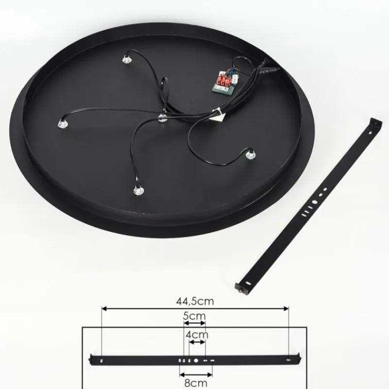 hofstein Plafonnier Esbjerg Noir, 6 lumières